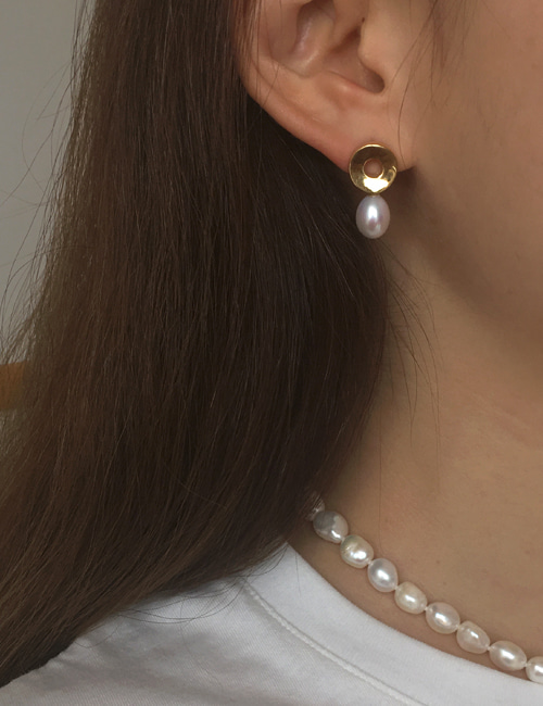 silver 925 hils pearl earring