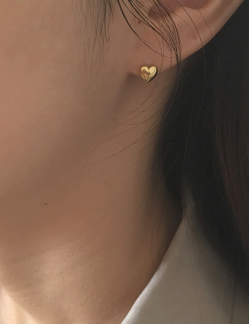 silver 925 baby heart earring