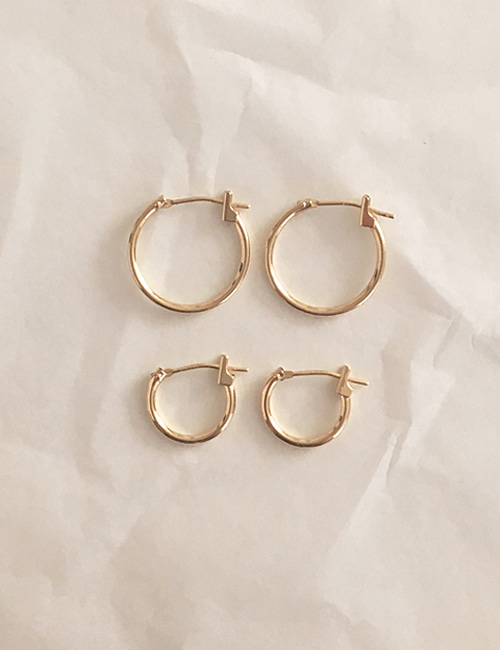 14k gold basic earring[2type]