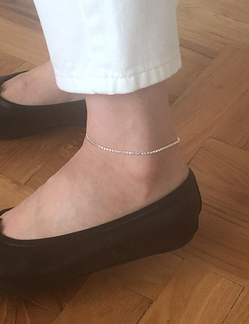 silver 925 dot anklet