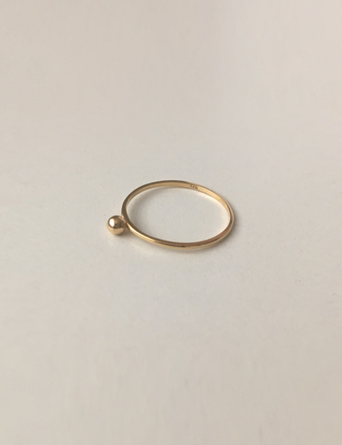 14k mini ball ring