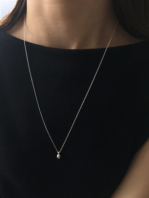 long drop necklace silver
