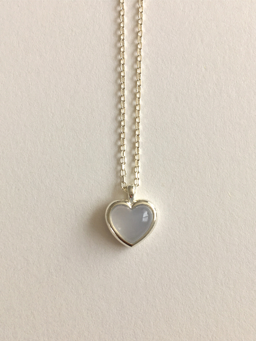 heart chalcedony necklace