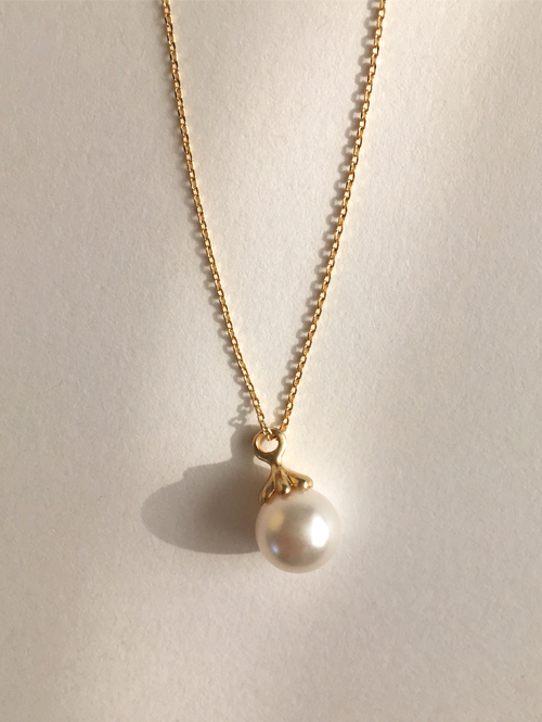 14k vintage pearl necklace