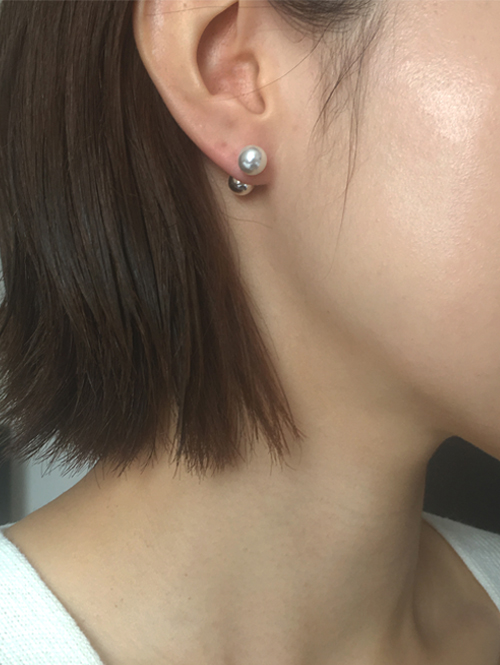 two way pearl earring