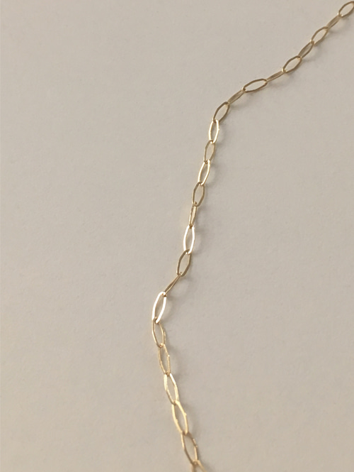 14k thin seed necklace