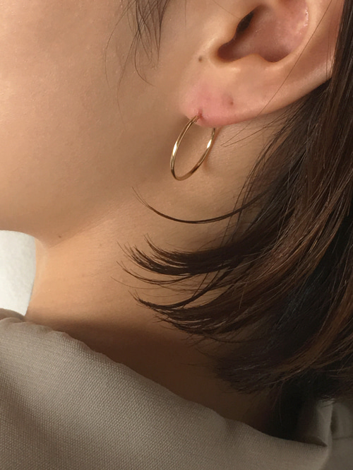 14k basic hoop earring